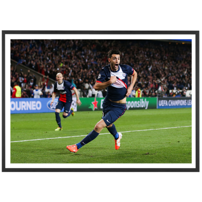 Pastore festeggia il suo gol contro il Chelsea, 2014