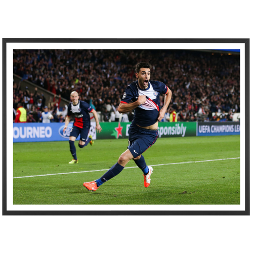 Pastore festeggia il suo gol contro il Chelsea, 2014
