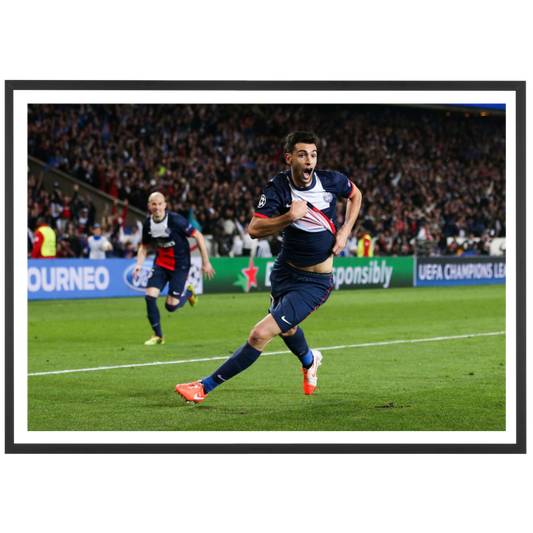 Pastore fête son but contre Chelsea, 2014