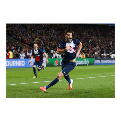Pastore festeggia il suo gol contro il Chelsea, 2014