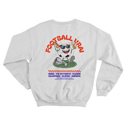 Sweat "Football District" : bière, pointu, chasuble