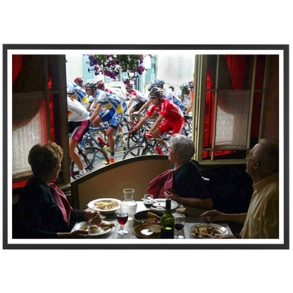Lunch with a view of the Tour, 2003