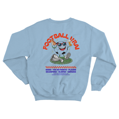 Sweat "Football District" : bière, pointu, chasuble