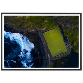 Vue aérienne d'un stade des Îles Féroé, 2019
