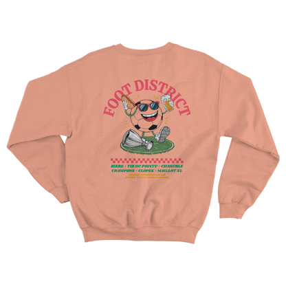Sweat "Football District" : bière, pointu, chasuble