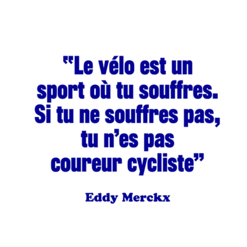 Mug citation Merckx "Le vélo est un sport où tu souffres"