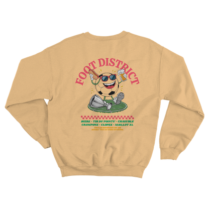 Sweat "Football District" : bière, pointu, chasuble