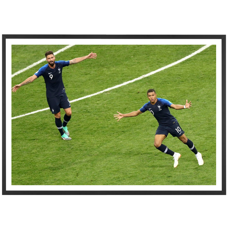 Joie de Giroud et Mbappé, Mondial 2018