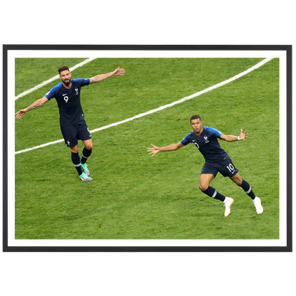 Joie de Giroud et Mbappé, Mondial 2018