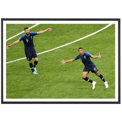 Joie de Giroud et Mbappé, Mondial 2018