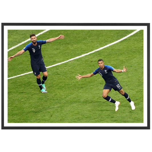 Joie de Giroud et Mbappé, Mondial 2018