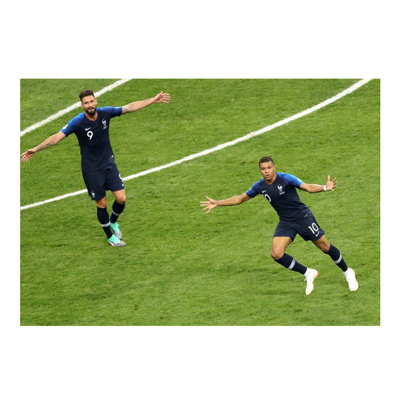 Joie de Giroud et Mbappé, Mondial 2018