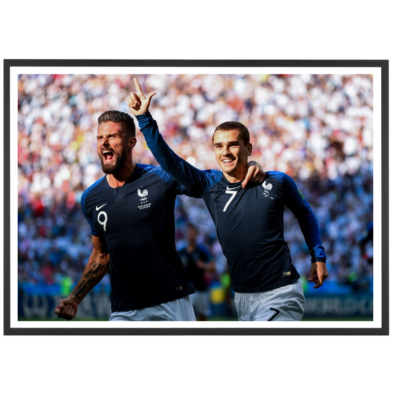 La joie de Griezmann et Giroud, 2018