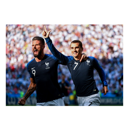 La joie de Griezmann et Giroud, 2018