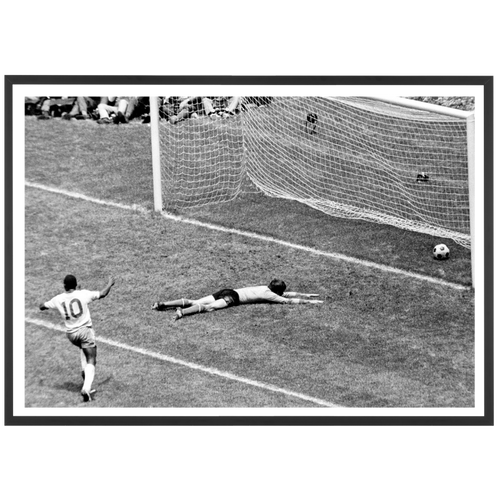 Pelé fête le but du Brésil en finale, Mondial 1970