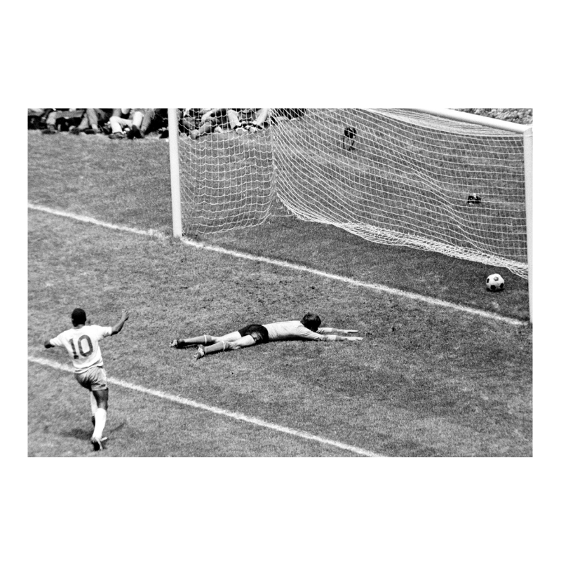 Pelé fête le but du Brésil en finale, Mondial 1970