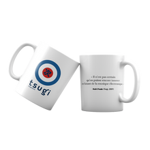 Load image into Gallery viewer, Daft Punk quote mug "Innovation and electro music" 