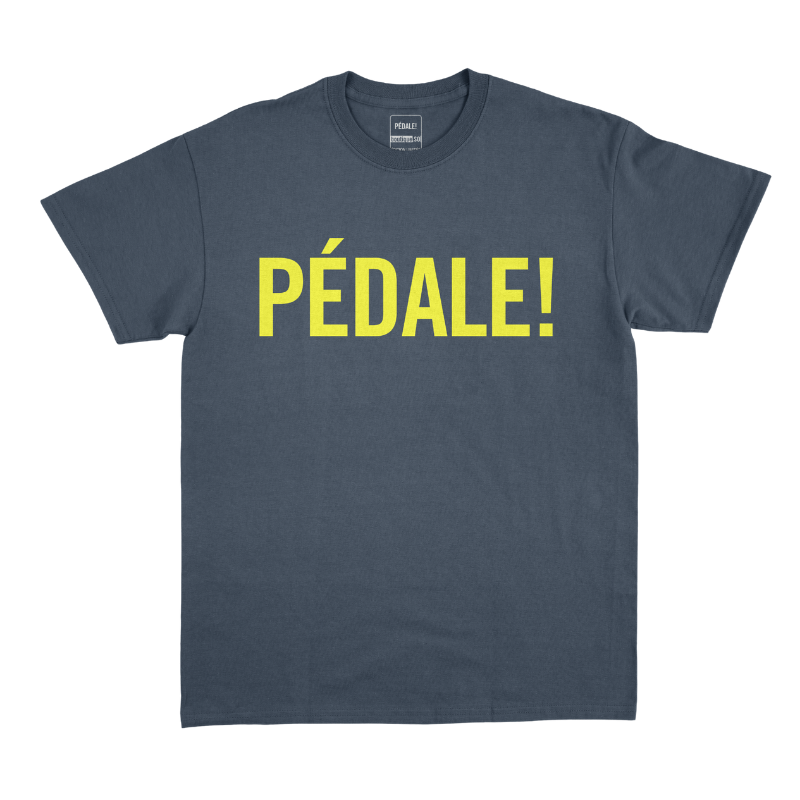 T-Shirt PÉDALE! Bleu et Jaune