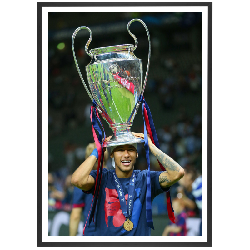 Neymar avec sa 1ère Ligue des Champions, 2015