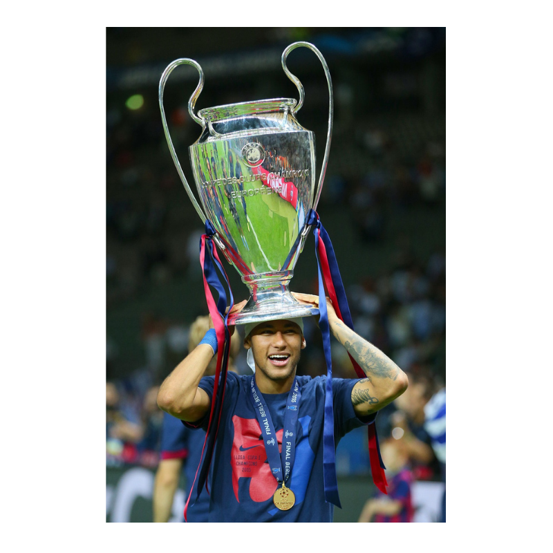 Neymar avec sa 1ère Ligue des Champions, 2015
