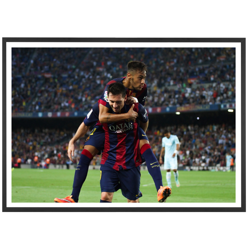 La joie de Neymar et Messi, 2014