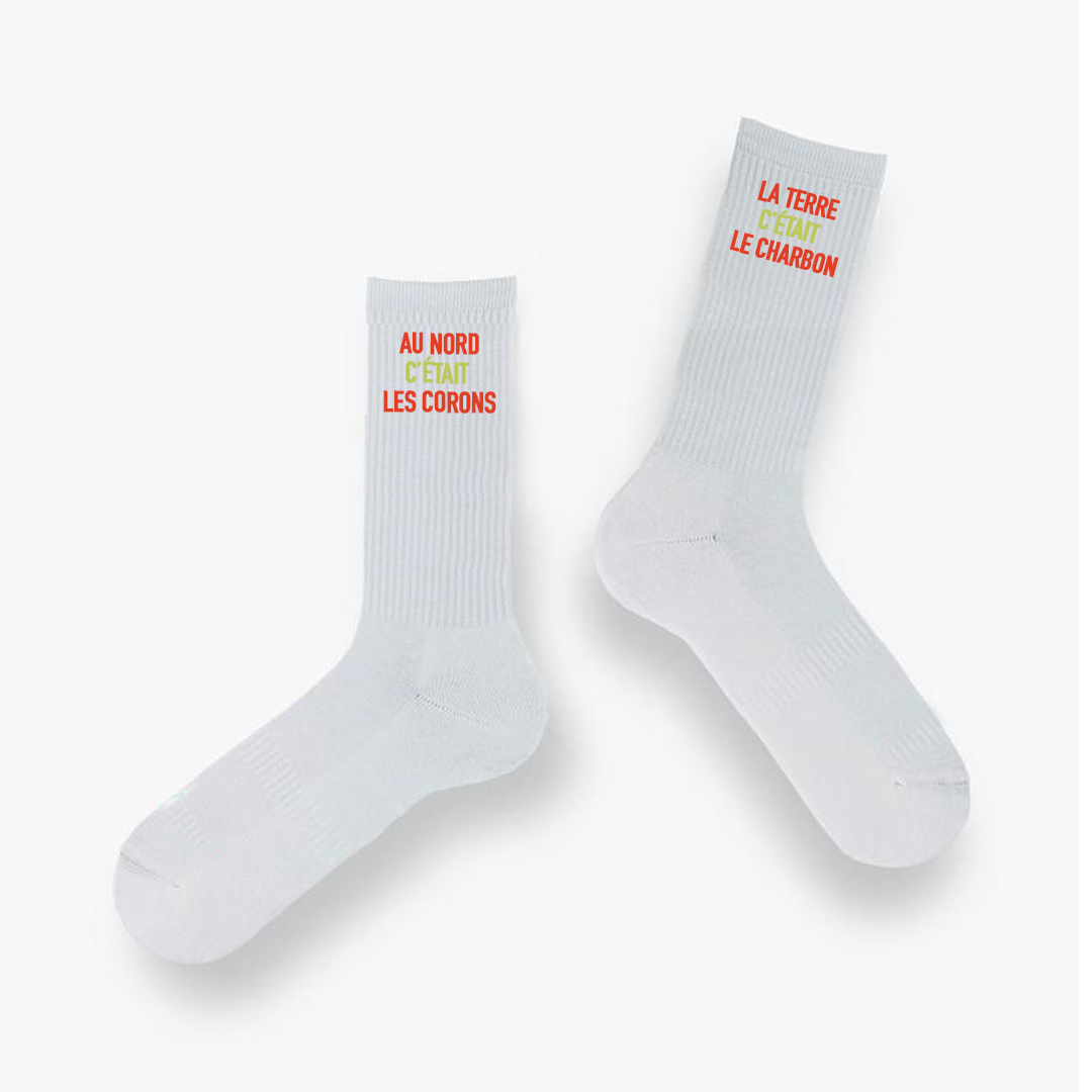 Chaussettes “Au Nord c’était les corons, la terre c’était le charbon”
