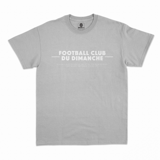 Felpa grigia "Regola n. 1 del Sunday Football Club: Contrasto con i piedi sollevati da terra"