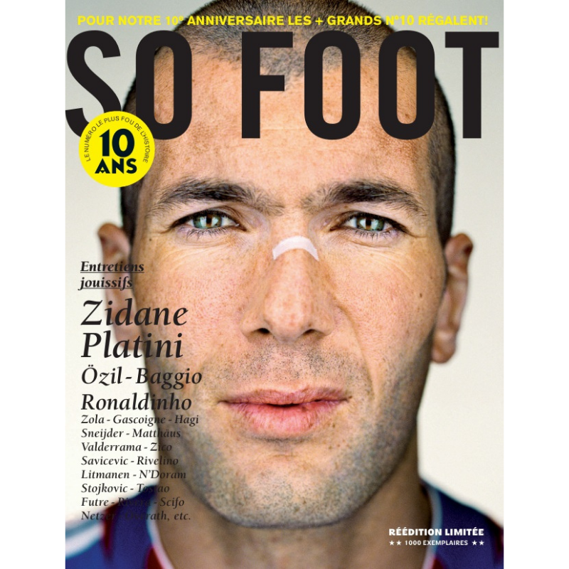 Hors Série 10 ans So Foot spécial N°10 - couv Zidane