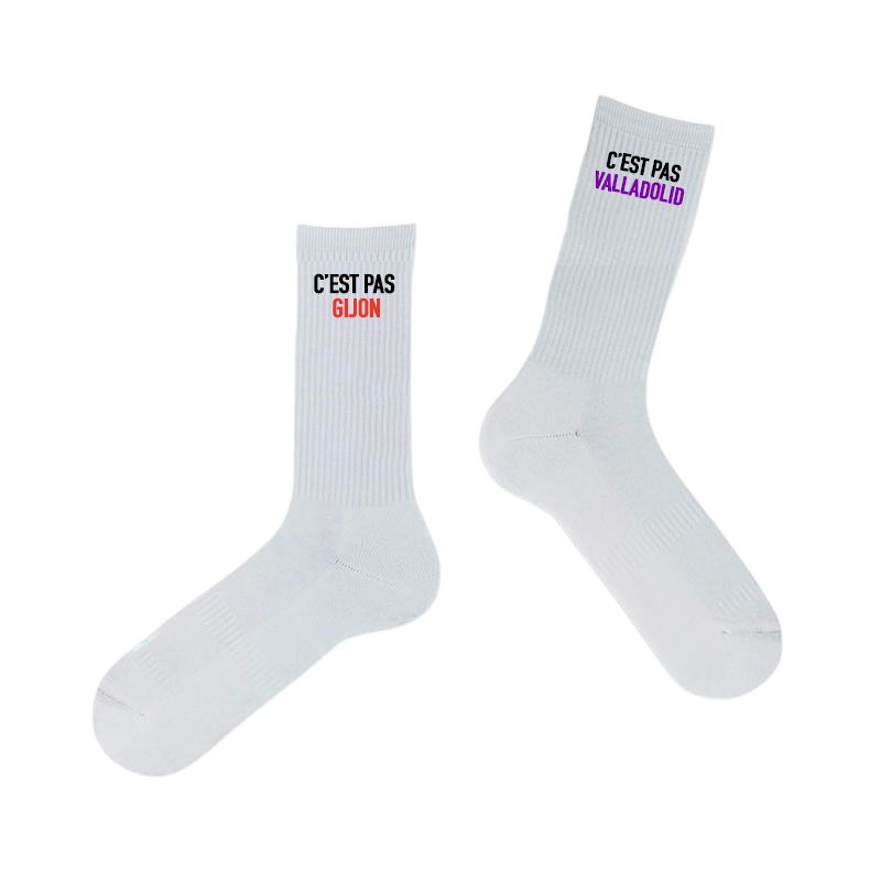 Chaussettes “C’est pas Gijón, c’est pas Valladolid”