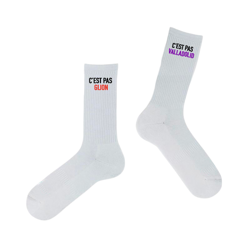 Chaussettes “C’est pas Gijón, c’est pas Valladolid”