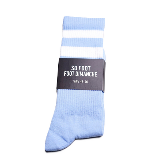 Chaussettes Bleu ciel et Blanc