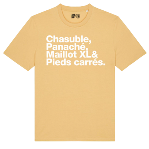 T-shirt color sabbia 'Casula, Panaché, Maillot XL &amp; pied carré'