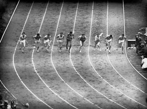 Départ du 800 mètres aux JO, Londres 1948