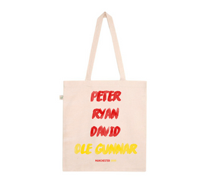 Tote bag "Peter, Ryan, David..." Manchester United 1999