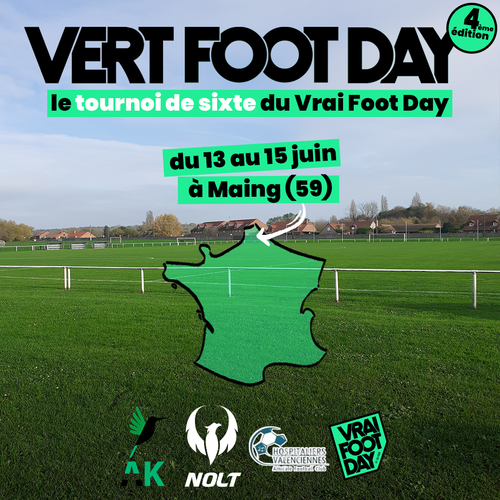 Men's discount registration for the 3rd edition of Vert Foot Day, the Sixte tournament of Vrai Foot Day