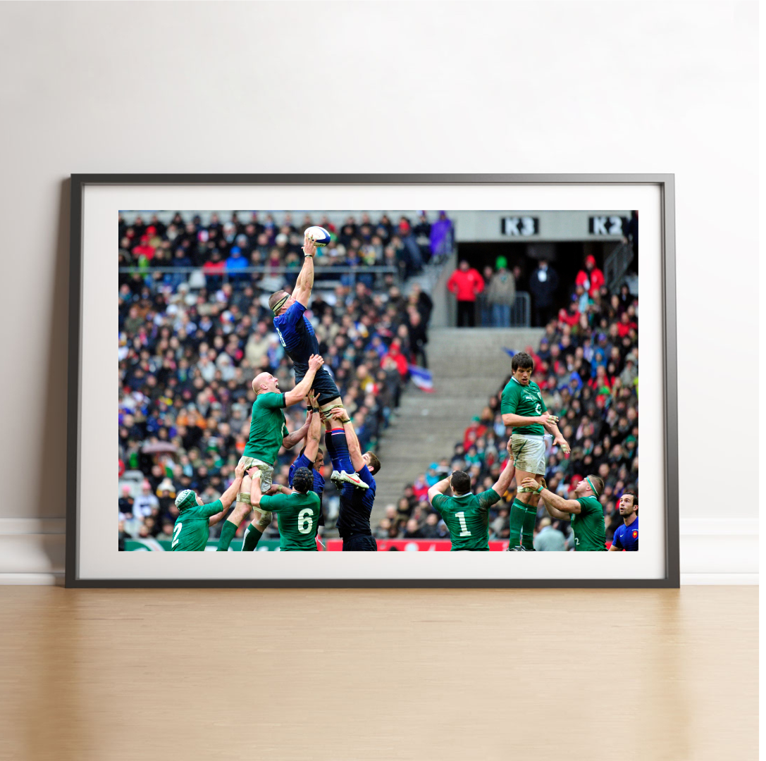 Touche d'Imanol Harinordoquy face à l'Irlande, VI Nations 2012