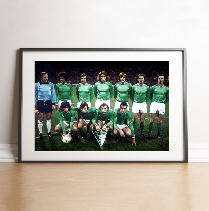 Photo d'équipe de Saint-Etienne, Coupe d'Europe 1976