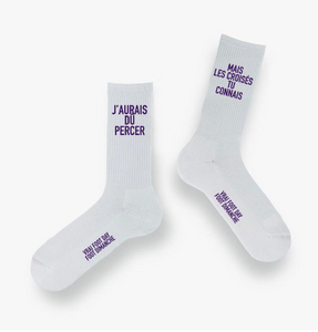 Chaussettes "J'aurais dû percer"