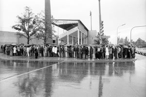 Spectateurs font la queue, Munich 1972