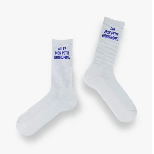 Chaussettes “Allez mon petit bonhomme / Oui mon petit bonhomme !”