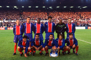Photo d'équipe du Paris SG,  Finale 1996