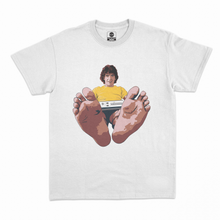Load image into Gallery viewer, White “Maradona’s feet” t-shirt