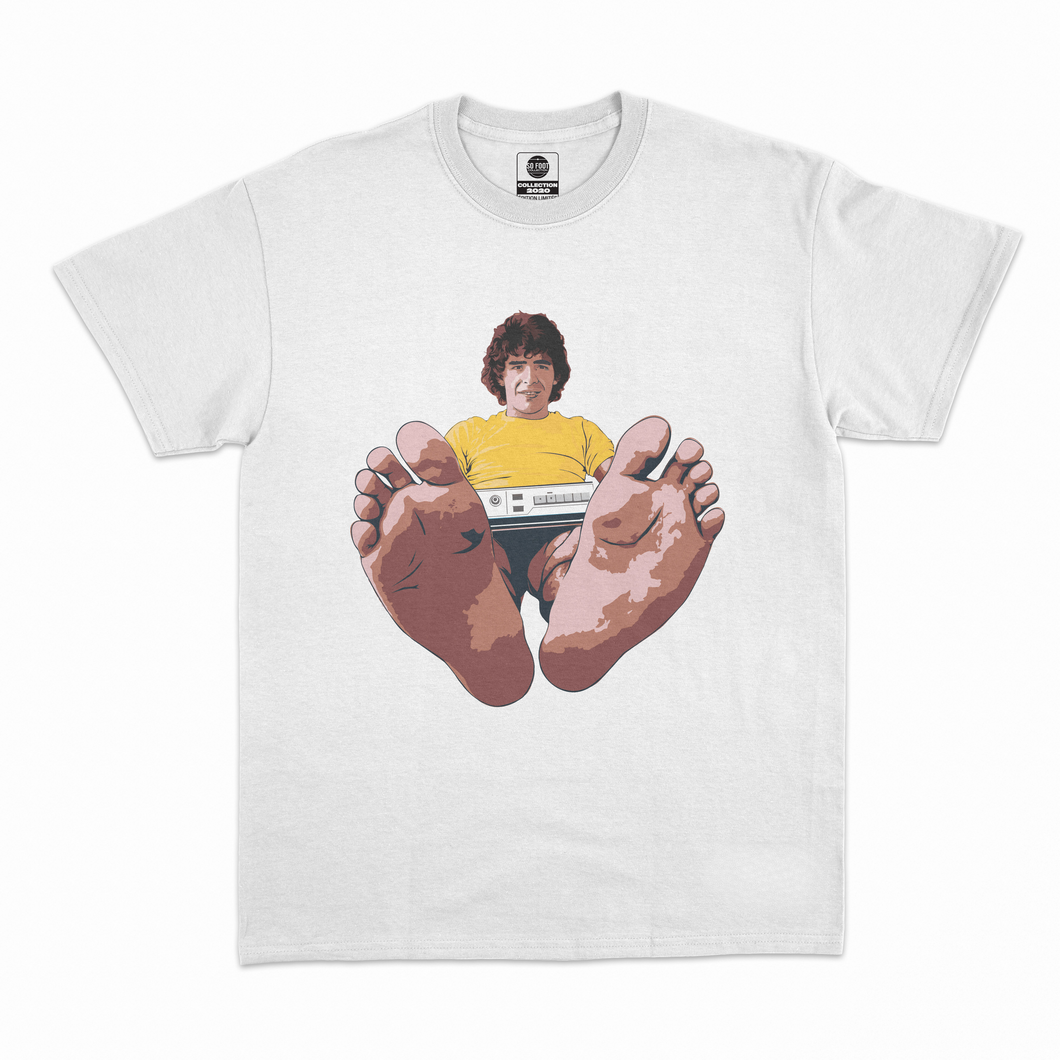 White “Maradona’s feet” t-shirt
