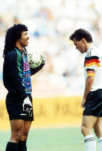 Lothar Matthäus et René Higuita, Mondial 1990