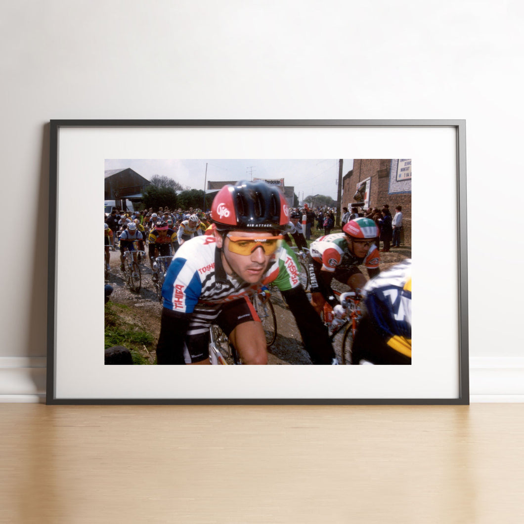 Jalabert sur les pavés de Paris-Roubaix, 1990
