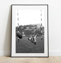 Load image into Gallery viewer, Rugby pass in mid-flight, 1966