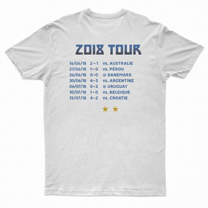 T-Shirt "France 2018" On Tour blanc