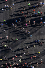 Load image into Gallery viewer, Aerial view of Paris marathon runners, 2017
