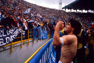 Maradona fête le Scudetto, 1990