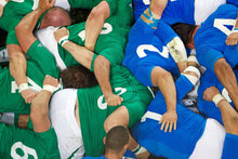 Load image into Gallery viewer, Rugby scrum seen from above, 2011
